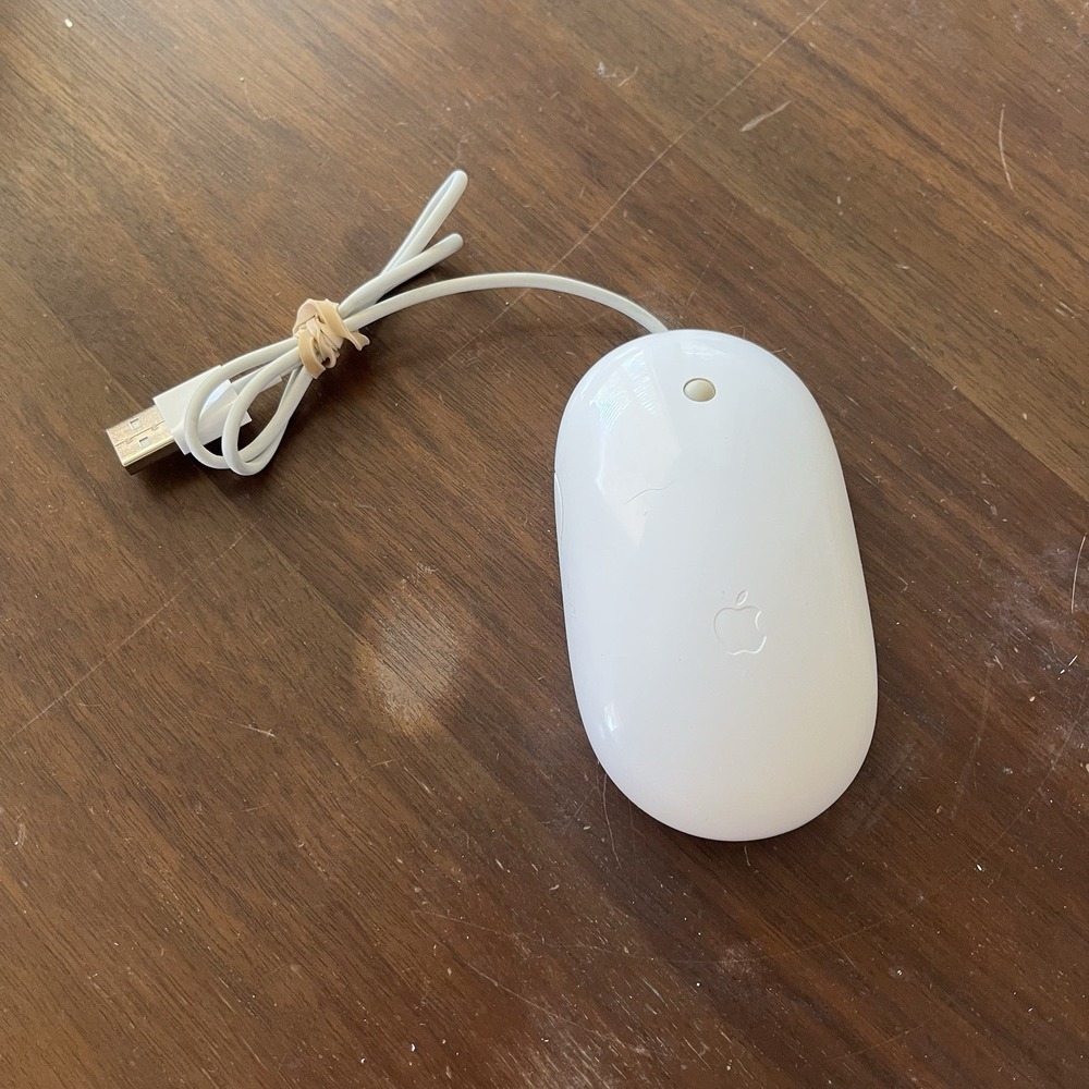 Apple A1152 Mighty Mouse ✅ Original Wired USB for Mac, Windows, Linux – Tested